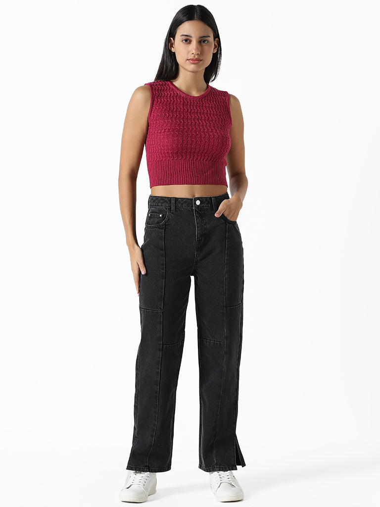 Nuon Black High Rise Denim Jeans