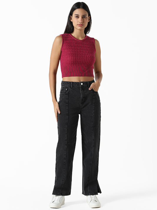 Nuon Black High Rise Denim Jeans