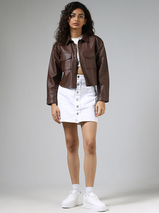 Nuon Brown Leather Jacket