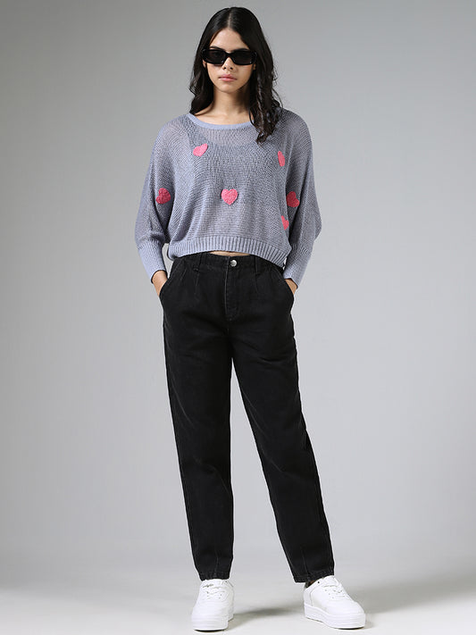 Nuon Blue Knitted Top
