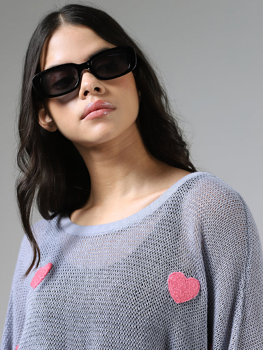 Nuon Blue Knitted Top