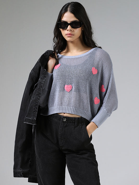 Nuon Blue Knitted Top