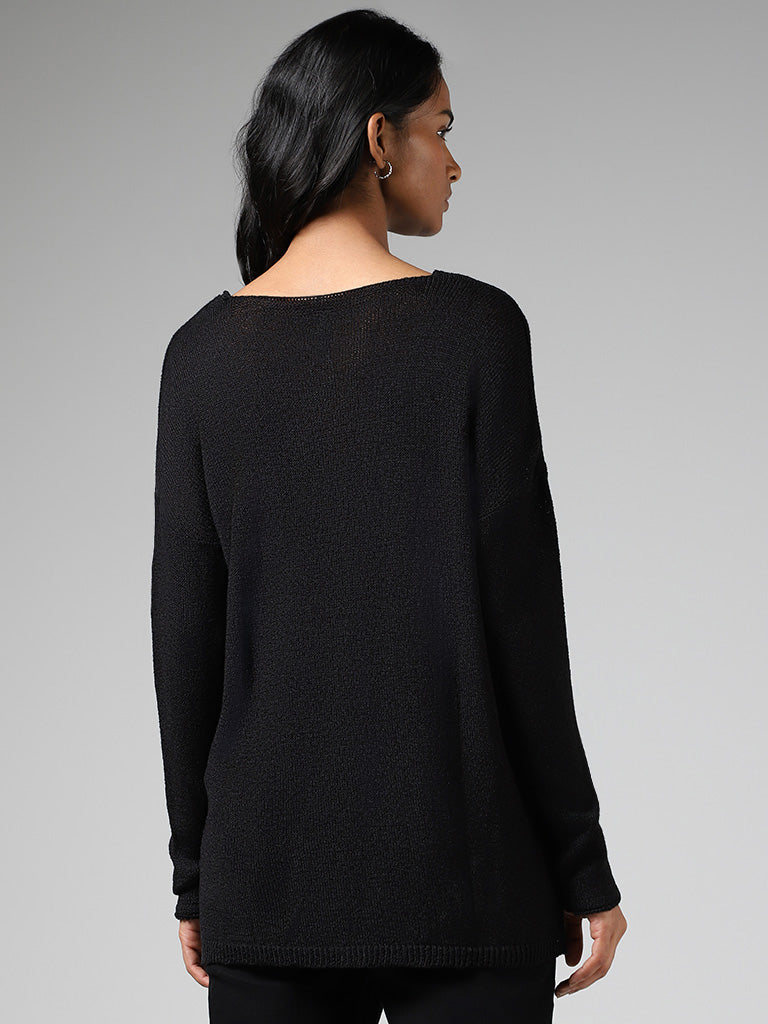 Black high low best sale sweater