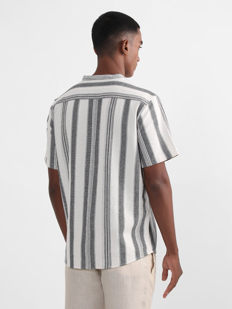 ETA Striped Black Resort Fit Shirt