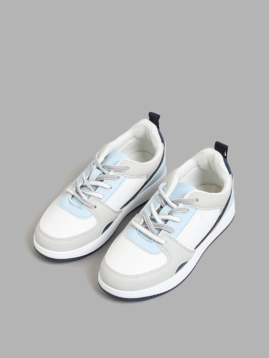 Yellow Blue Highlight Lace-Up Sneakers