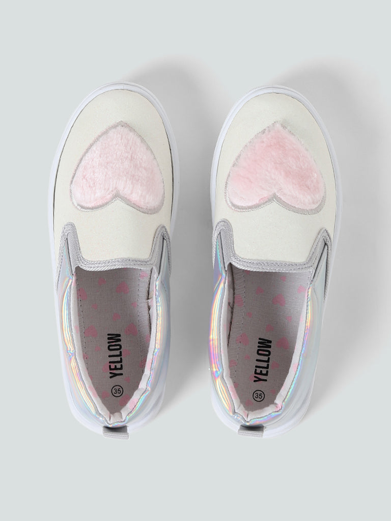 Yellow Pink Slip-On Shoes