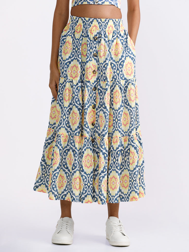 Buy Floral Printed Skirt High Waist Skirt Plus Size Clothing Online in  India  Etsy