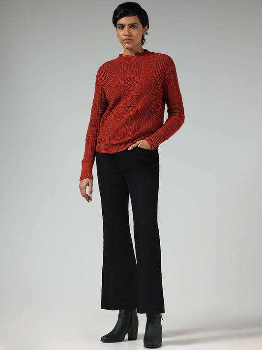 LOV Brown Cable Knitted Sweater