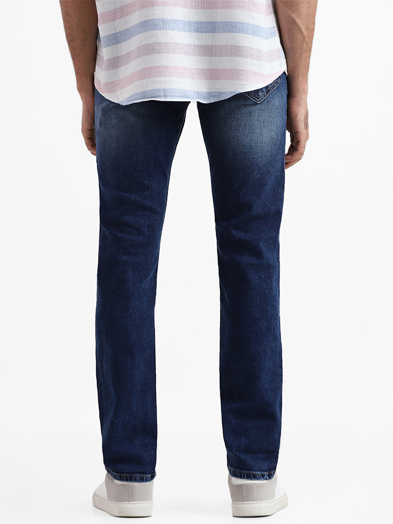 WES Casuals Blue Slim - Fit Mid Rise Jeans