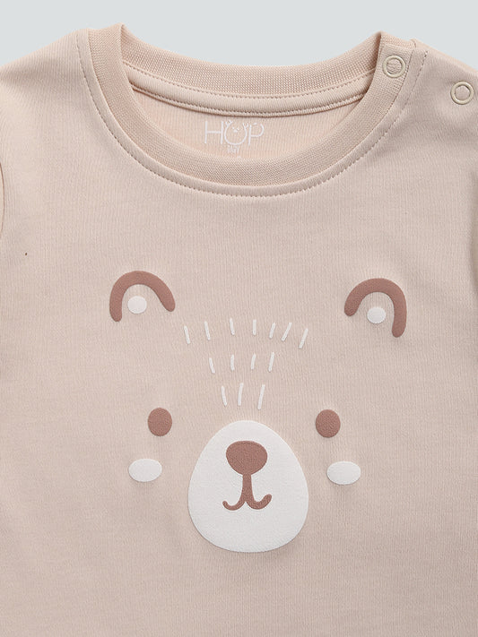 HOP Baby Multicolored Bear Printed T-Shirt Set - Pack of 3