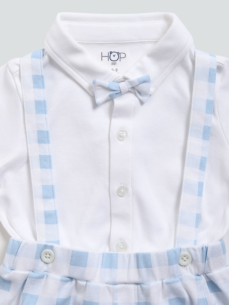 HOP Baby Blue Shorts & Polo T-Shirt Set- Pack of 2