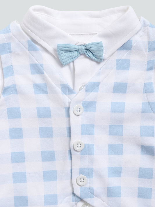 HOP Baby Blue Shirt, Waistcoat & Pants Set