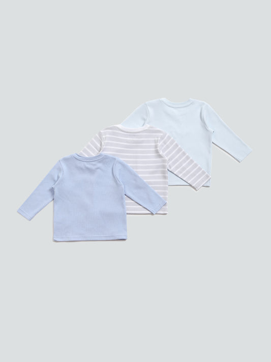 HOP Baby Blue T-Shirt Set - Pack of 3