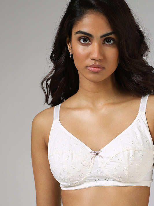 Wunderlove Ivory Schiffli Bra