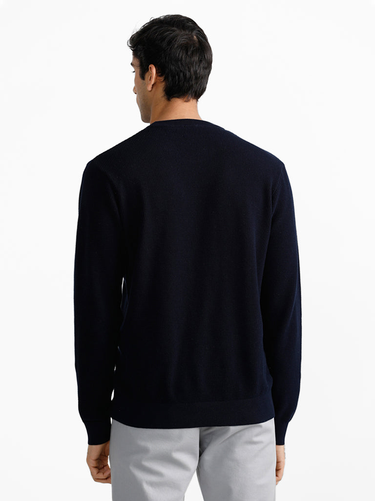 Ascot Dobby Indigo Relaxed Fit Sweater