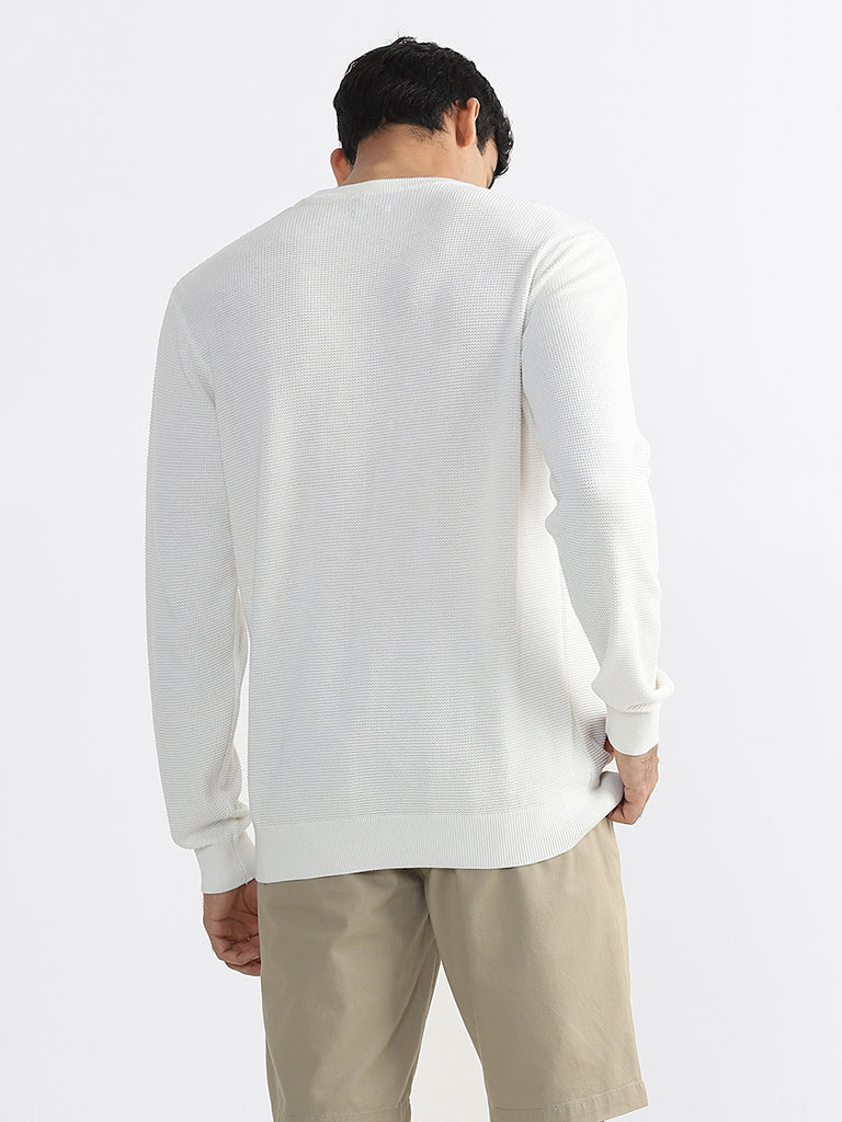 Ascot Off-White Relaxed Fit Sweater