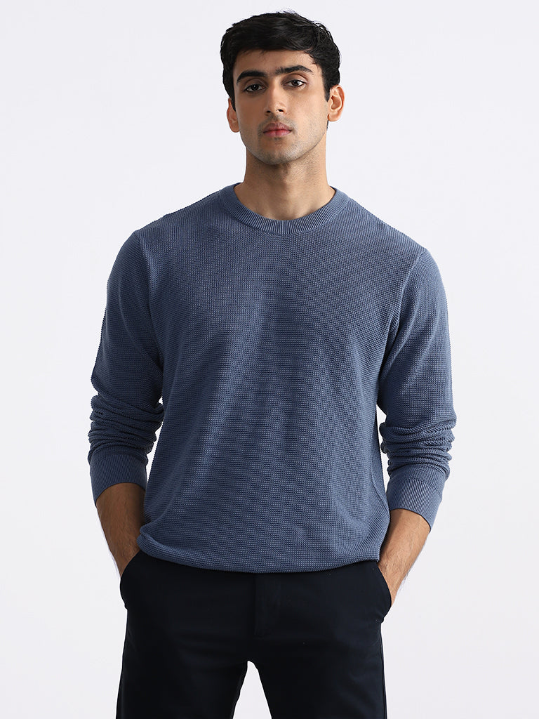 Ascot Blue Relaxed Fit Sweater