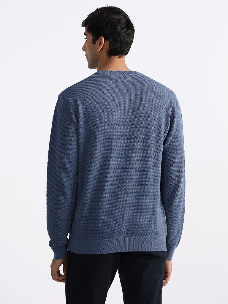 Ascot Blue Relaxed Fit Sweater