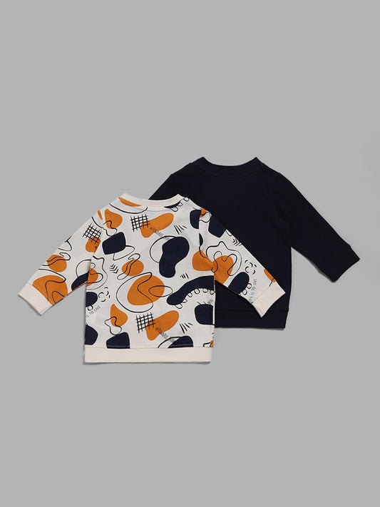 HOP Baby Abstract Printed Multicolor T-Shirt - Pack of 2