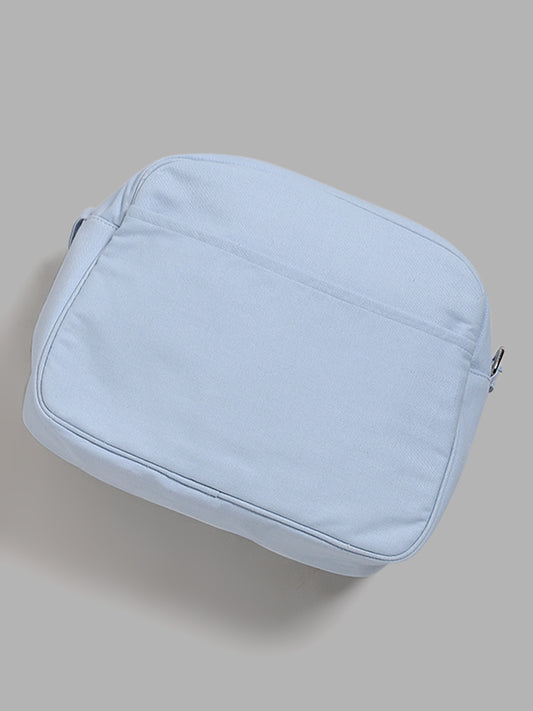 HOP Baby Blue Elephant Printed Box Bag