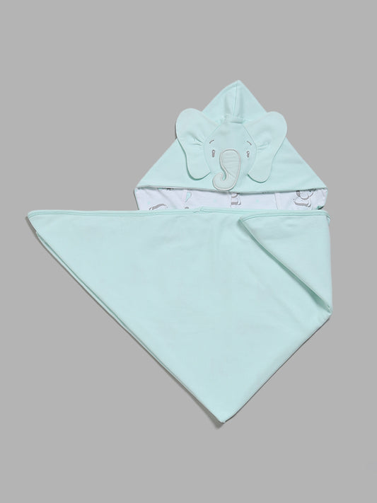 HOP Baby Mint Elephant Newborn Blanket