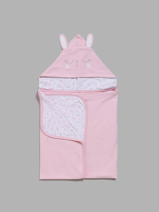 HOP Baby Pink Bunny Newborn Blanket