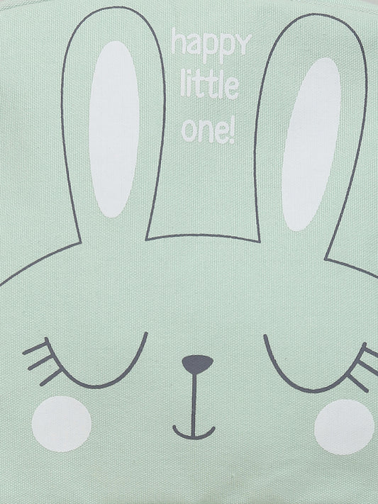 HOP Baby Green Bunny Printed Box Bag