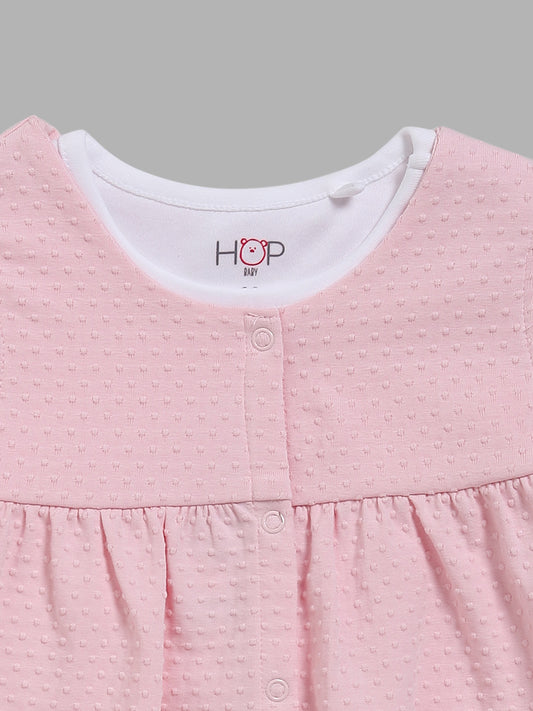 HOP Baby Pink Top & Pants Set