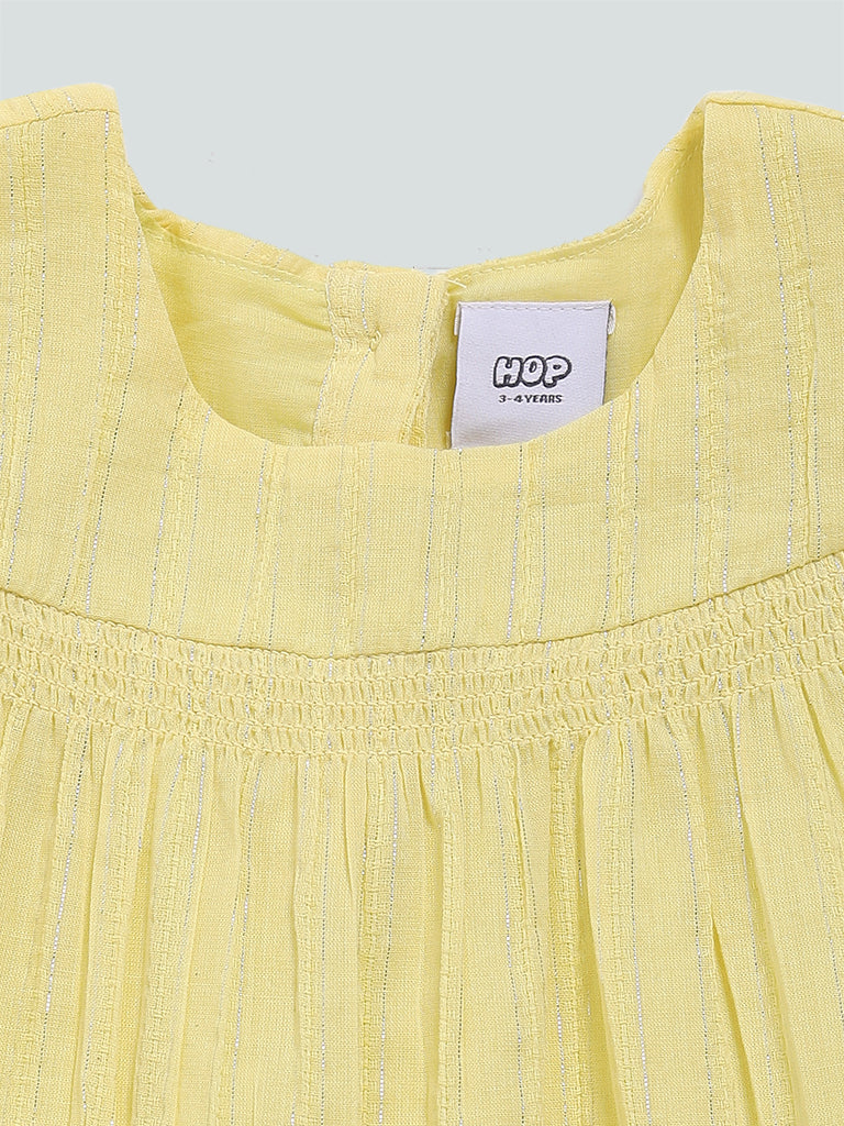 HOP Kids Shiny Yellow A-Line Dress