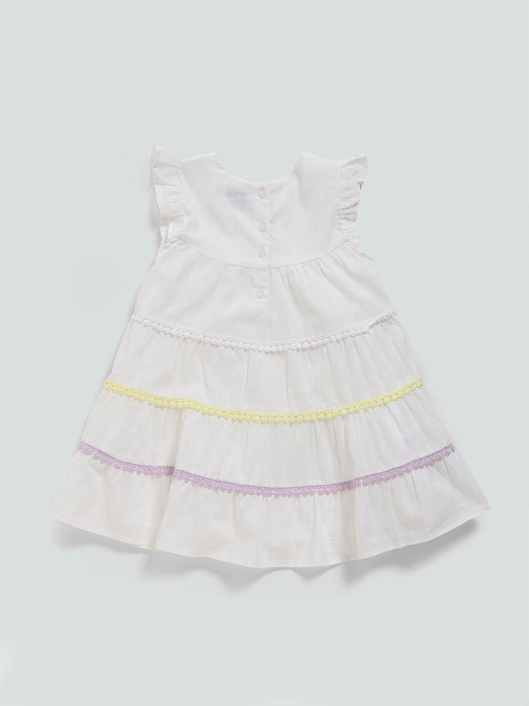 HOP Off-White Tiered Rio Dress