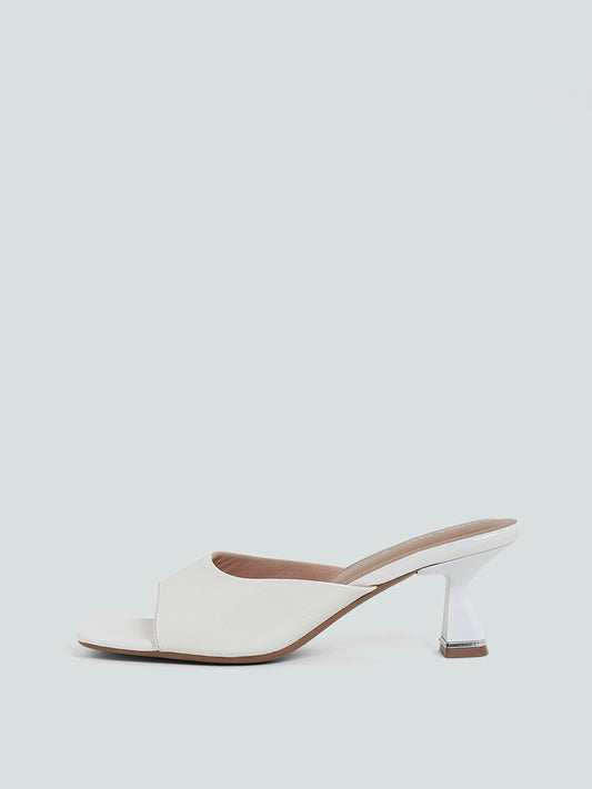 LUNA BLU White Open Toe Heels