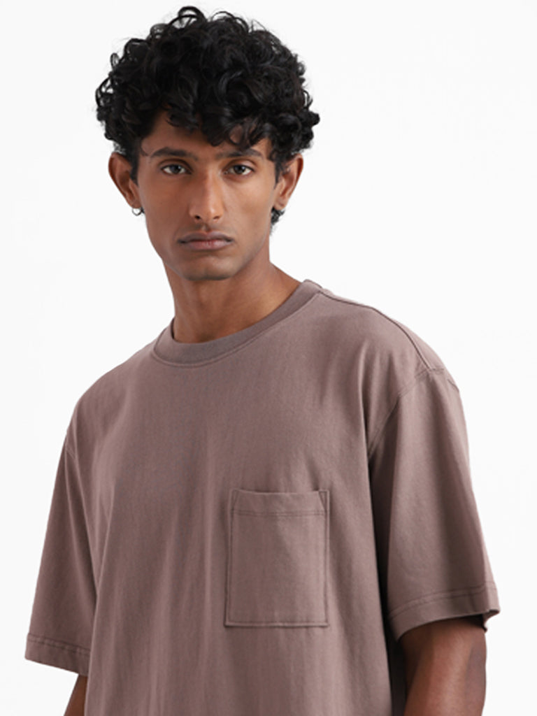 Nuon Taupe Relaxed Fit T-Shirt