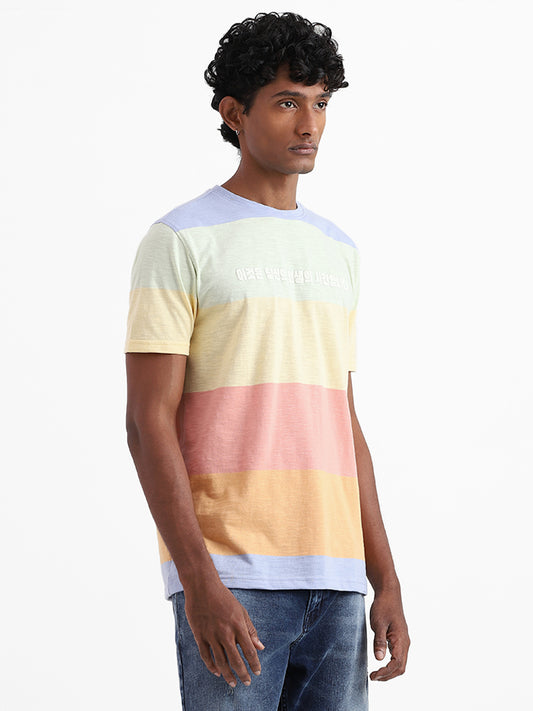 Nuon Multicolored Block Color Slim Fit T-Shirt