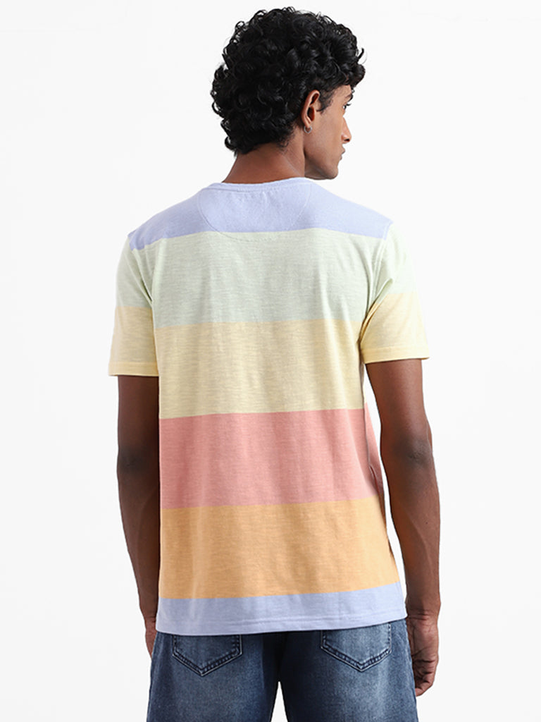 Nuon Multicolored Block Color Slim Fit T-Shirt