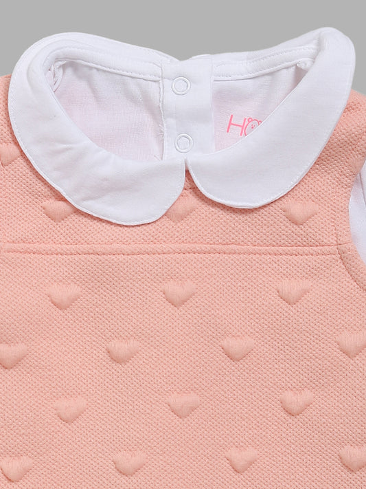 HOP Baby Peach Pinafore & T-Shirt Set