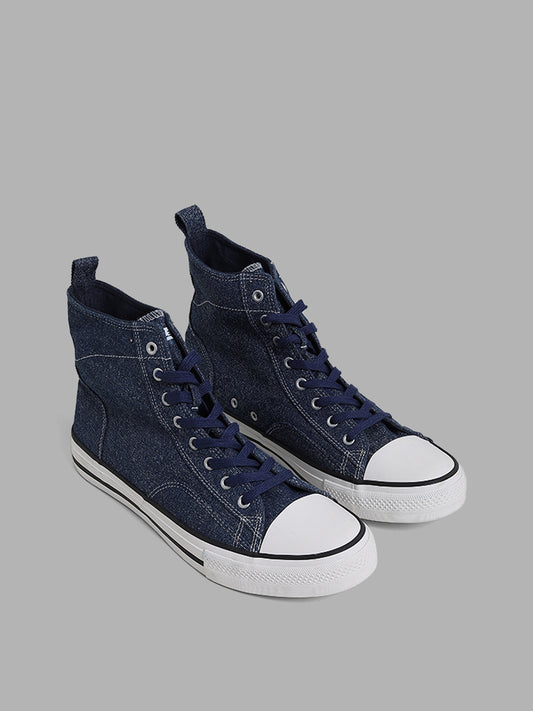 SOLEPLAY Denim Blue Hi Top Boots