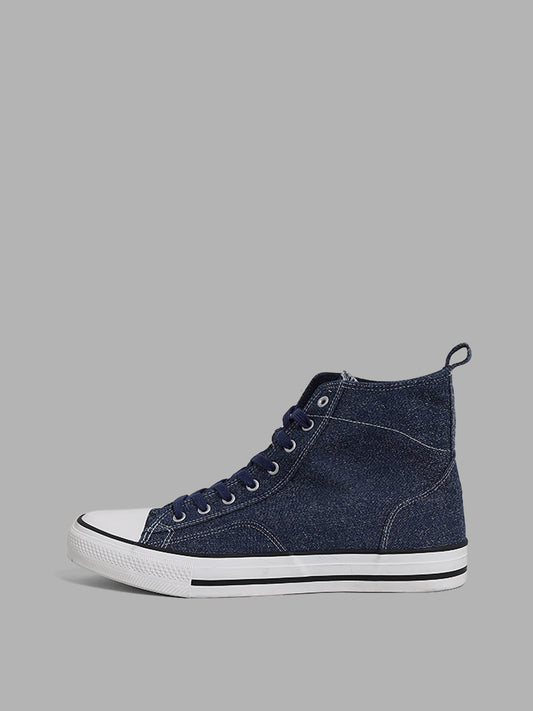SOLEPLAY Denim Blue Hi Top Boots
