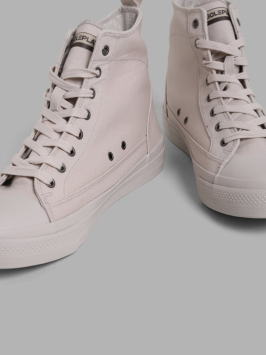SOLEPLAY Taupe Hi Top Boots