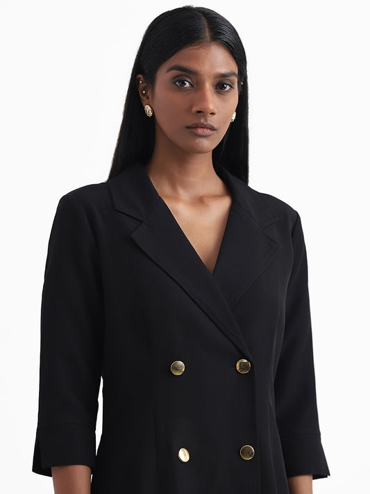 Wardrobe Casual Blazer Black Short Dress