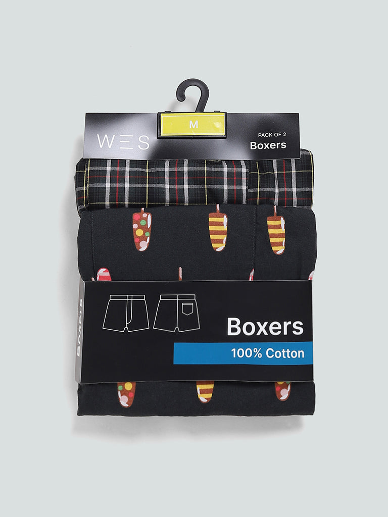 WES Lounge Multi Printed Boxers - Pack of 2