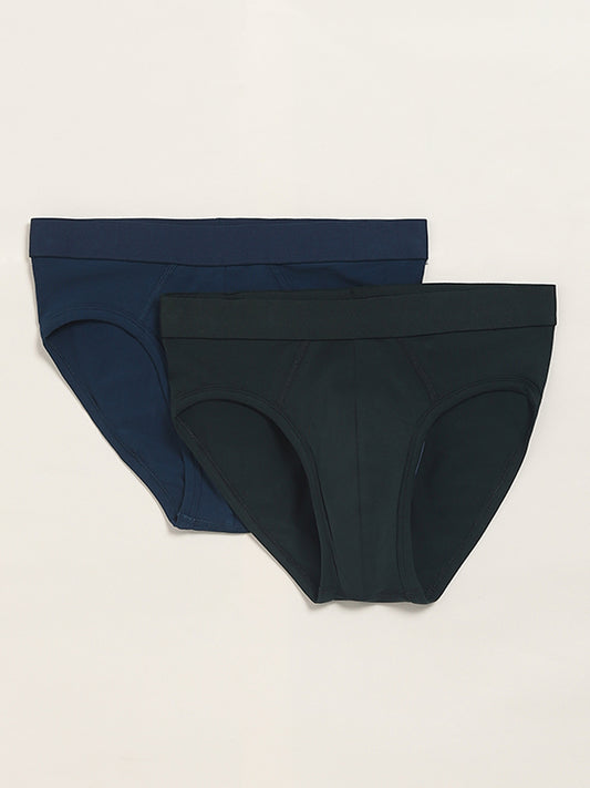 WES Lounge Teal Basic Briefs - Pack of 2