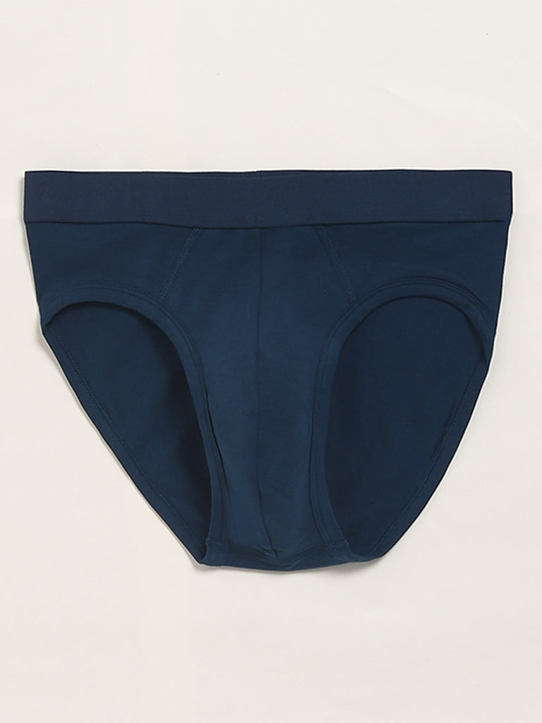 WES Lounge Teal Cotton Blend Basic Briefs - Pack of 2