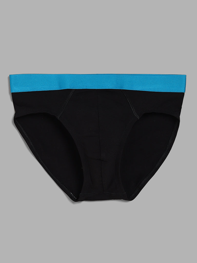 WES Lounge Black Cotton Briefs - Pack of 3