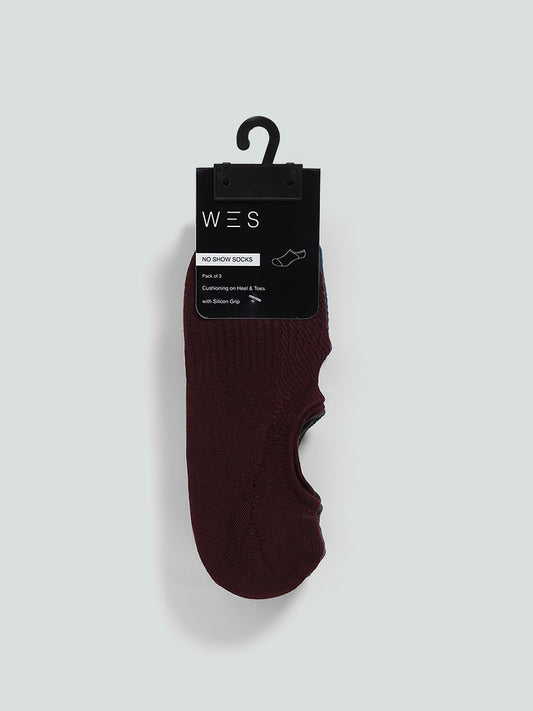 WES Lounge Wine No Show Socks - Pack of 3
