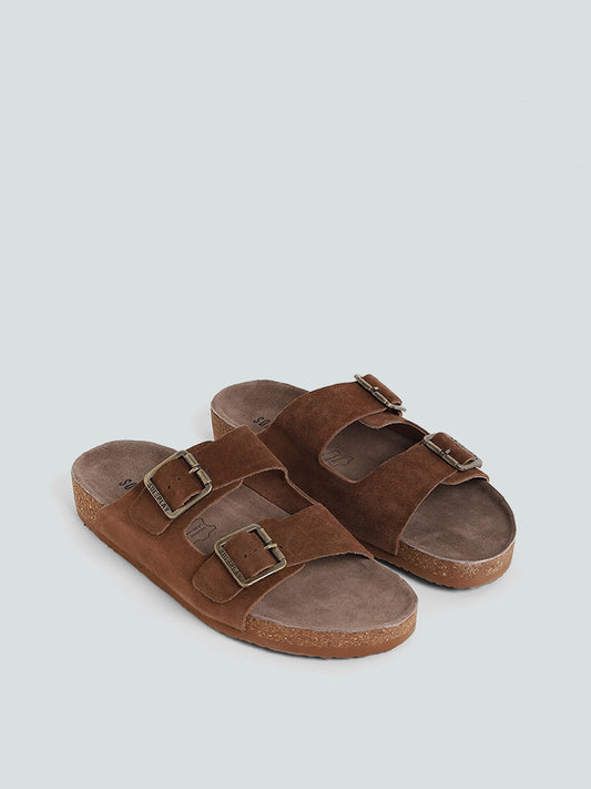 SOLEPLAY Brown Double Band Leather Sandals