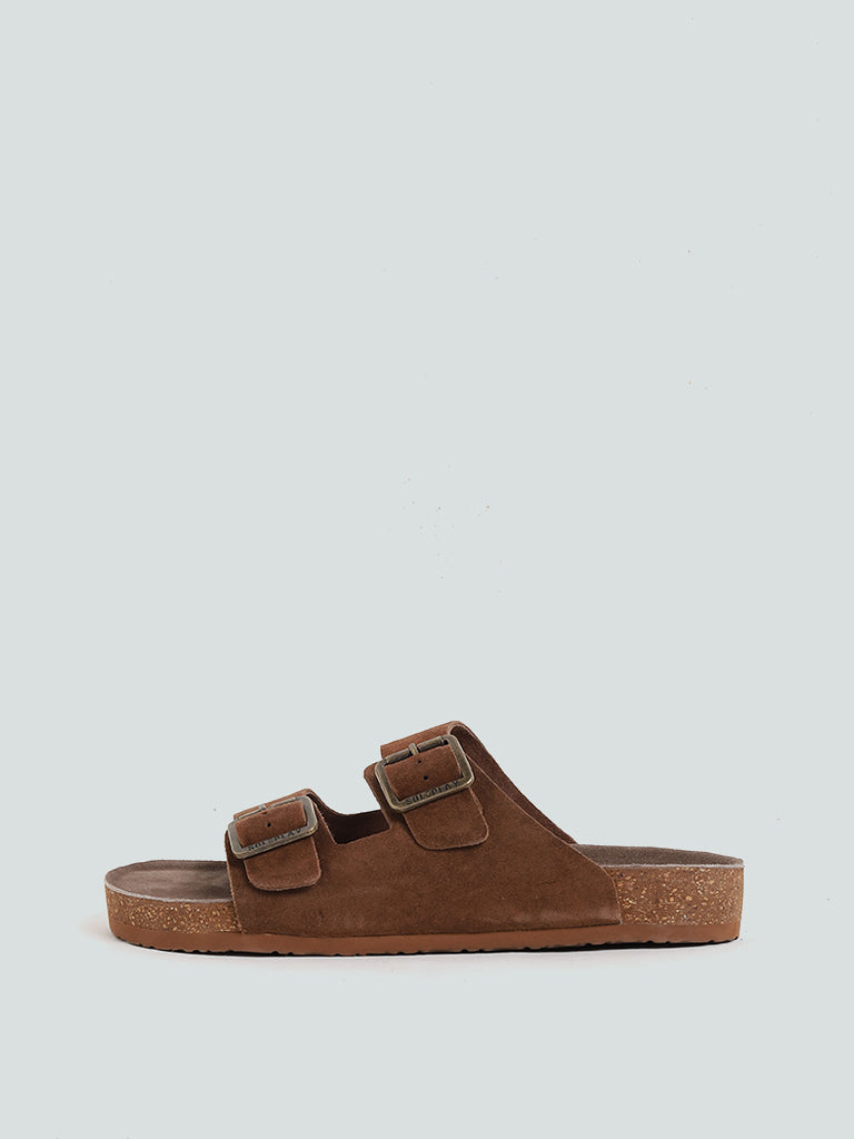SOLEPLAY Brown Double Band Leather Sandals