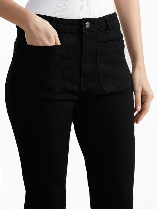 LOV Black Mid Rise Jeans