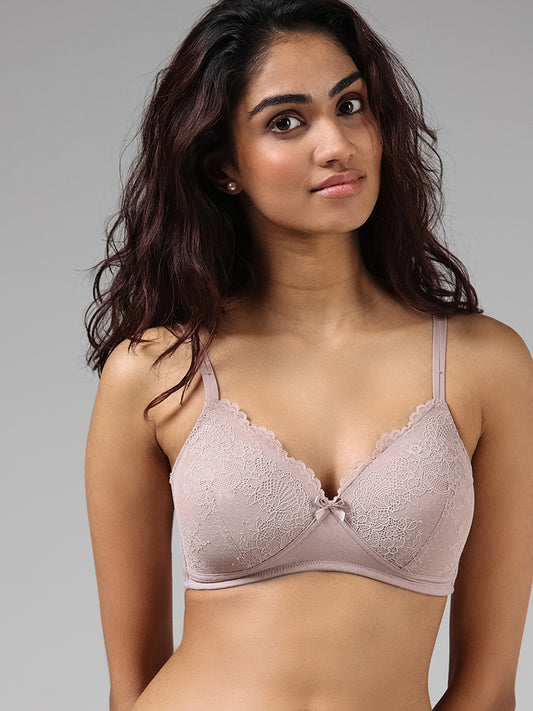 Wunderlove Light Taupe Lace Bra