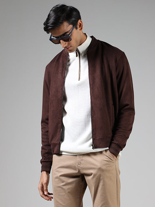 Ascot Brown Relaxed Fit Suede Jacket