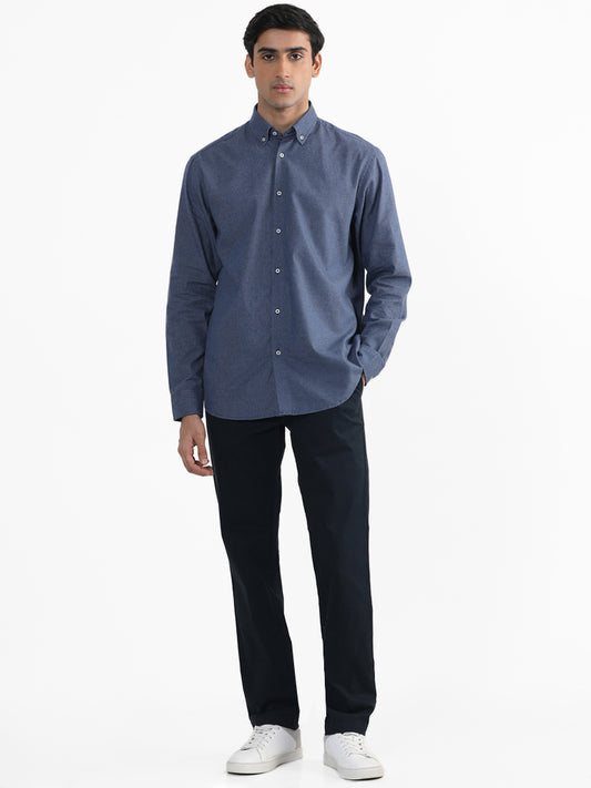 Ascot Dobby Blue Relaxed Fit Shirt